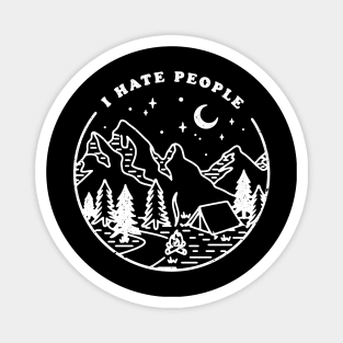 I Hate People Nature Mountain Outdoor Magnet